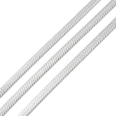 Tarnish Resistant 304 Stainless Steel Herringbone Chains STAS-P290-02P-1