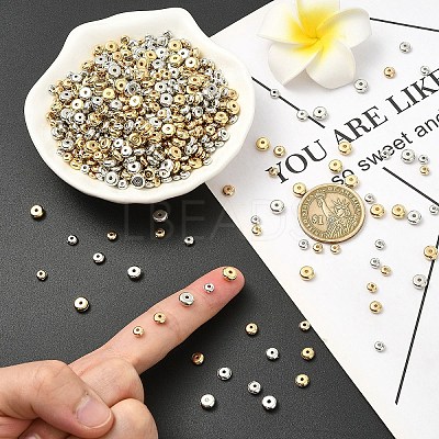 400Pcs 2 Colors CCB Plastic Spacer Beads CCB-YW0001-50A-1