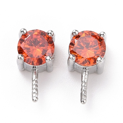 Rhodium Plated 925 Sterling Silver Peg Bails STER-D035-47P-04-1