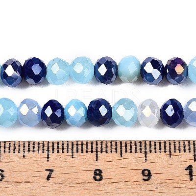 Electroplate Glass Beads Strands GLAA-T023-C16-04-1