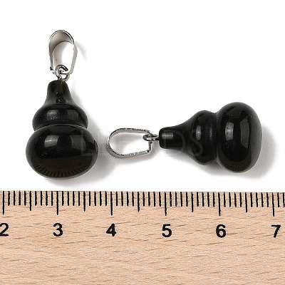 Natural Obsidian Pendants G-B127-03P-17-1
