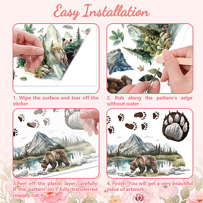 3 Sheets 3 Styles PVC Waterproof Decorative Stickers DIY-WH0404-121-1
