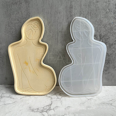 DIY Goddess Tray Palte Silicone Bust Statue Molds DIY-P070-C03-1