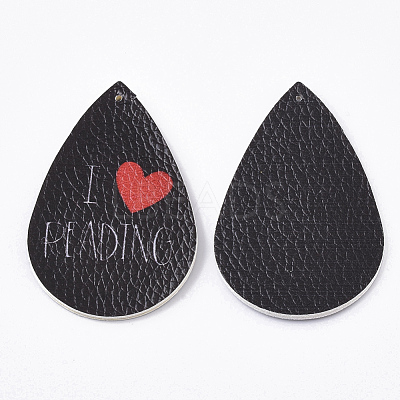 PU Leather Big Pendants FIND-R072-10-B04-1