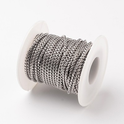 Tarnish Resistant 304 Stainless Steel Box Chains CHS-L015-20-1