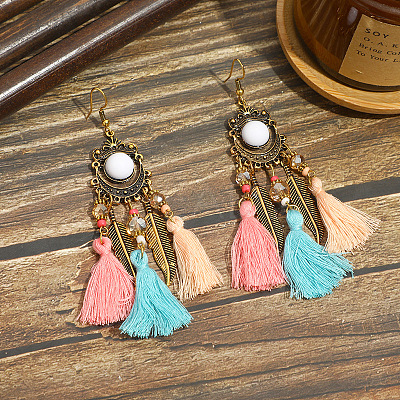 Alloy Round Chandelier Earrings FS-WGD7741-16-1