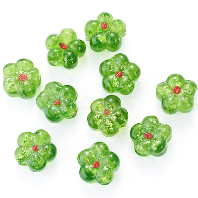10Pcs Transparent Handmade Bumpy Lampwork Beads LAMP-TADJ0001-48D-1