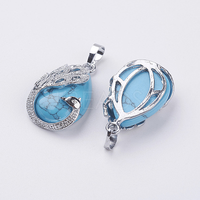 Natural & Synthetic Mixed Stone Pendants G-E442-04-1