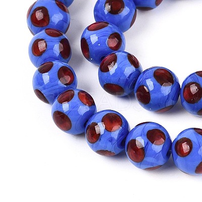 Handmade Lampwork Beads Strands LAMP-N037-02B-1