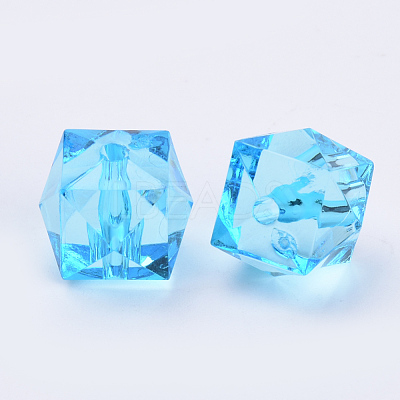 Transparent Acrylic Beads X-TACR-Q259-8mm-V40-1