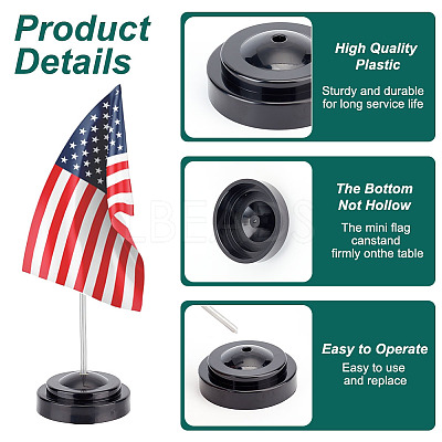 Plastic Mini Flag Stands AJEW-WH0348-103-1