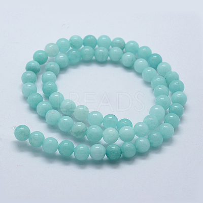 Natural & Dyed Jade Bead Strands LS-G-P370-02-6mm-1