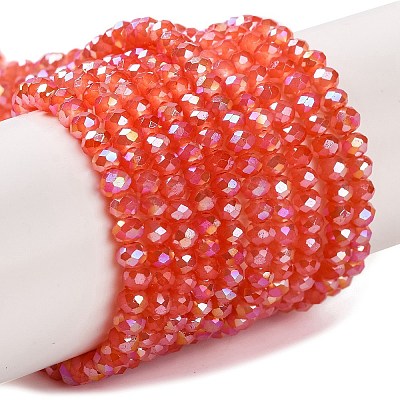 Baking Electroplate Glass Beads Strands X-DGLA-A039-J4mm-B01-1