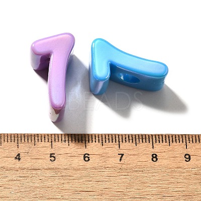 UV Plating Opaque Acrylic Beads SACR-Z007-02H-1