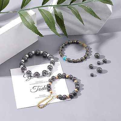 Electroplated Natural Lava Rock Beads G-NB0001-91A-1