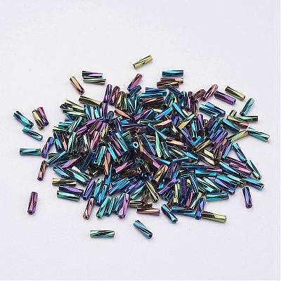 Glass Twisted Bugle Beads SEED-E002-5mm-809#-1