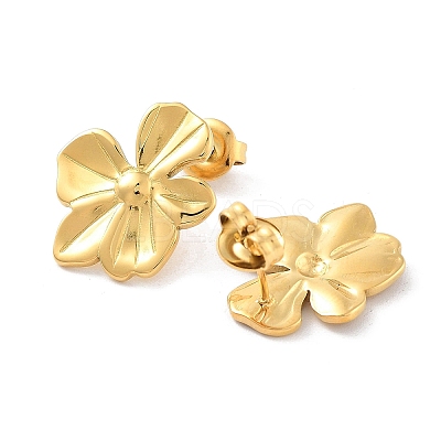Ion Plating(IP) 304 Stainless Steel Stud Earrings EJEW-P258-10G-1