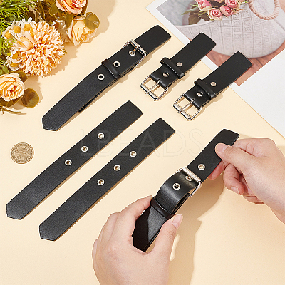 PU Imitation Leather Buckles BUTT-WH0027-46P-02-1