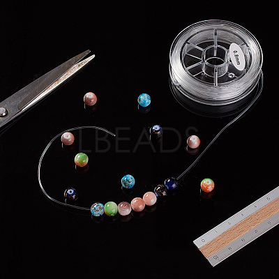 Round Japanese Elastic Crystal String X-EW-G008-01-0.8mm-1