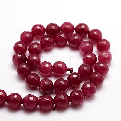 Dyed Natural White Jade Beads Strands G-E313-8mm-05-1