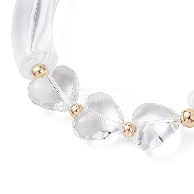 Glass Beads Stretch Bracelets for Women BJEW-JB12948-1