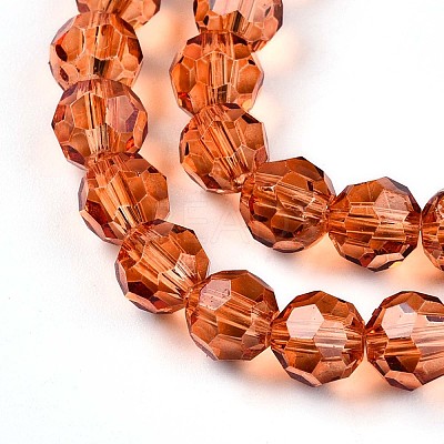 Baking Paint Transparent Glass Beads Strands LS-DGLA-A035-T6mm-A04-1