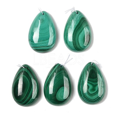 Natural Malachite Pendants G-K352-02-1