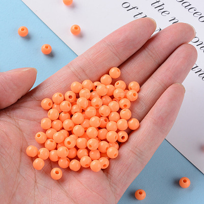Opaque Acrylic Beads X-MACR-S370-C6mm-A11-1