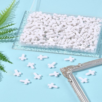 200Pcs Opaque Acrylic Beads SACR-FS0001-39I-1
