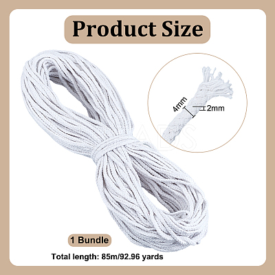85M Cotton Braided Cord OCOR-WH0036-74A-1