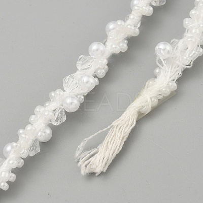 Plastic Beads Cord OCOR-WH0082-252-1