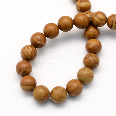 Natural Tigerskin Jasper Round Beads Strands X-G-S166-10mm-1