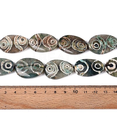 Tibetan Style dZi Agate Beads Strands G-N357-02A-01-1
