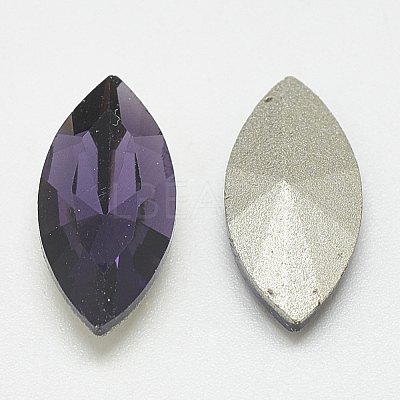 Pointed Back Glass Rhinestone Cabochons RGLA-T083-5x10mm-16-1