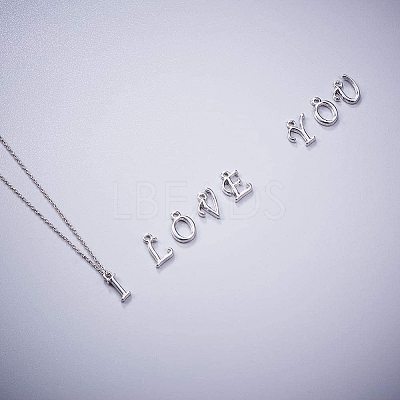 Alloy Letter Pendants PALLOY-NB0001-03-1