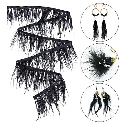 2 Yards Fashion Ostrich Feather Cloth Strand Costume Accessories FIND-GF0003-42A-1