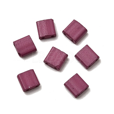 2-Hole Baking Paint Glass Seed Beads SEED-S023-17C-43-1