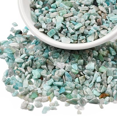 Natural Amazonite Chip Beads X-G-O103-08-1