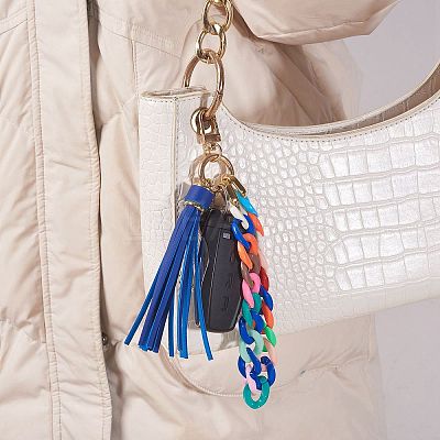 Chain Link Wristlet Keychain HJEW-SW00014-05-1