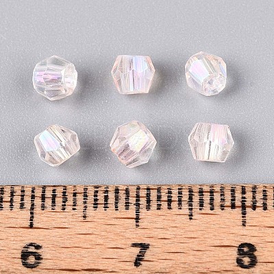Transparent Spray Painted Glass Beads EGLA-N018-4mm-08-1