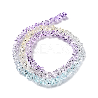 Transparent Glass Bead Strands GLAA-H023-03F-1