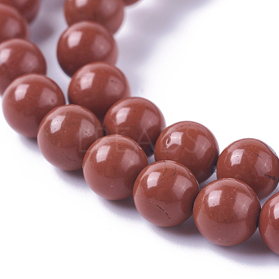 Natural Red Jasper Beads Strands X-G-F348-01-8mm-A-1