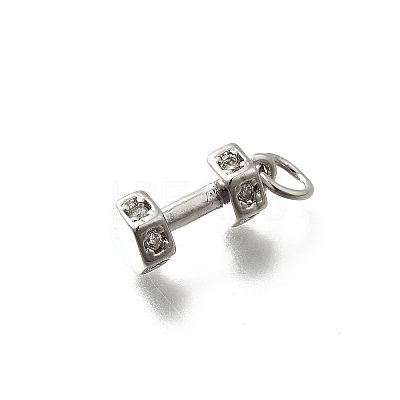 Brass Micro Pave Cubic Zirconia Charms KK-P295-19P-1