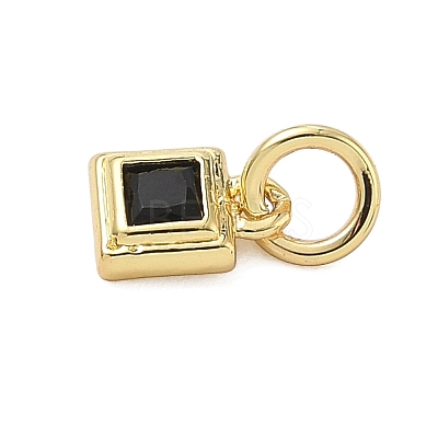Brass Pave Cubic Zirconia Pendants KK-K368-13G-06-1
