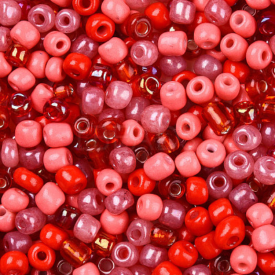 Opaque & Transparent Inside Colours 6/0 Glass Seed Beads SEED-F004-4mm-05-1