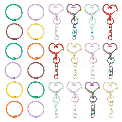 15Pcs Spray Painted Alloy Swivel Snap Hook Clasps FIND-TA0010-58-1