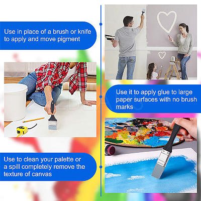 Wooden Paint Brushes Set AJEW-OC0002-90-1
