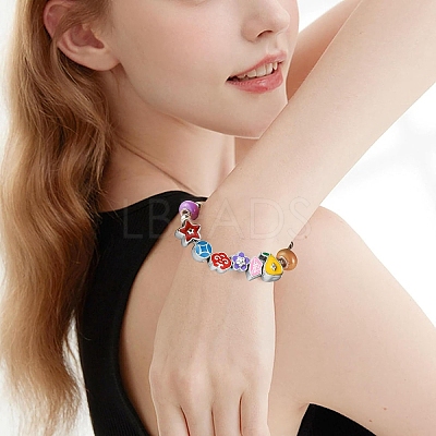 10 Styles CCB Plastic European Beads CCB-YW0001-80-1