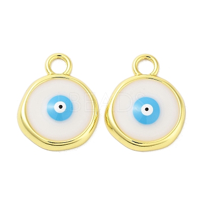 Rack Plating Brass Enamel Pendants KK-A205-07G-01-1