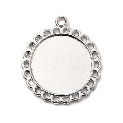 Tibetan Style Pendant Cabochon Settings TIBE-21668-P-RS-1